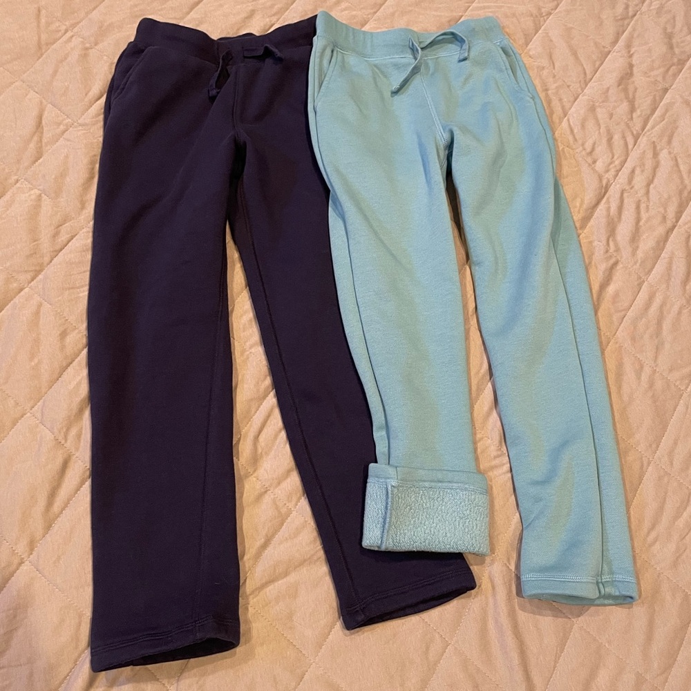 Primary Brand Relaxed Fit Fleece Sweatpants - Navy and Light Blue - Size 8
